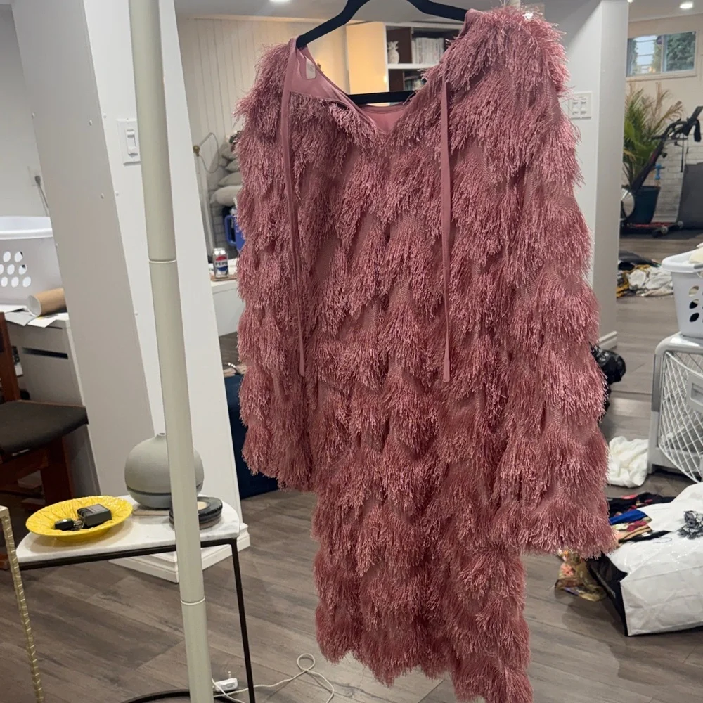 Pink textured dress from Anthropologie - Picture 2 of 4